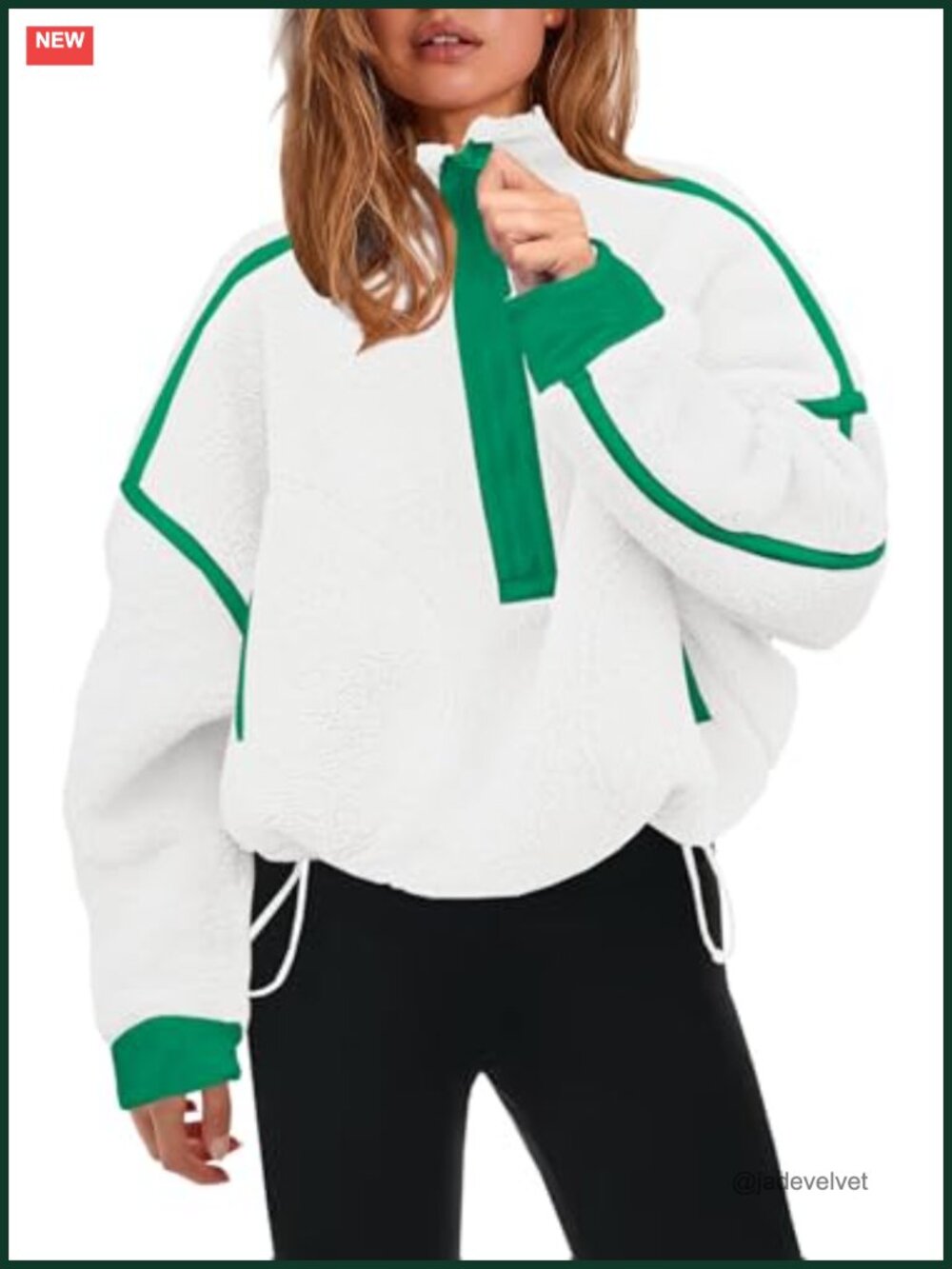 Women's Half Zip Fleece Pullover Sherpa Jacket Long Sleeve Cozy